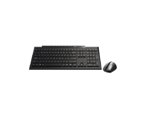 RAPOO Teclado y ratón, Combo 8210M, Inalámbricos, Multimodo, baterÍ­a duradera, Color Negro 