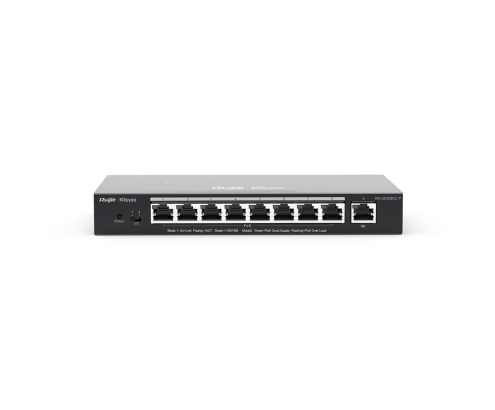 Ruijie Networks RG-ES209GC-P switch Gestionado Gigabit Ethernet (10/100/1000) Energía sobre Ethernet (PoE) Negro