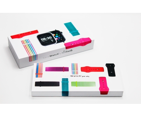 SAVE FAMILY Correa Recambio Silicona Rosa Compatible con los modelos SaveWatch + Senior Enjoy Superior