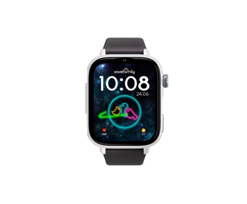 SaveFamily SaveWatch Plus 2 Reloj Inteligente para niños 4G Esfera Blanca correa silicona Negra