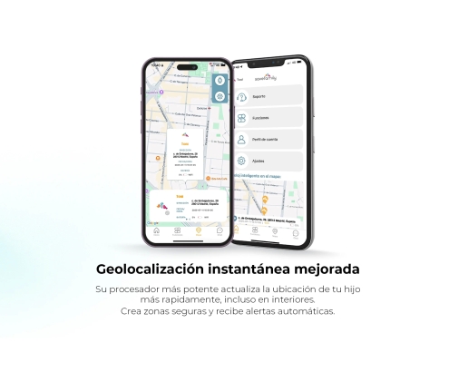 SaveFamily SaveWatch Plus 2 Reloj Inteligente para niños 4G Esfera Negra Correa Tela Frambuesa