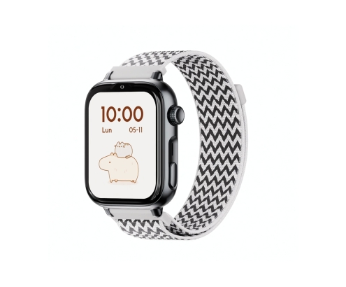 SaveFamily SaveWatch Plus 2 Reloj Inteligente para niños 4G Esfera Negra correa Tela ZigZag
