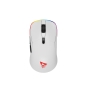 Savio RIFT WHITE gaming mouse RGB Dual Mode ratón Juego mano derecha Bluetooth + USB Type-C Óptico 10000 DPI
