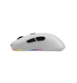 Savio RIFT WHITE gaming mouse RGB Dual Mode ratón Juego mano derecha Bluetooth + USB Type-C Óptico 10000 DPI