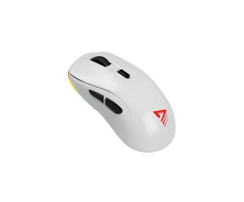 Savio RIFT WHITE gaming mouse RGB Dual Mode ratón Juego mano derecha Bluetooth + USB Type-C Óptico 10000 DPI