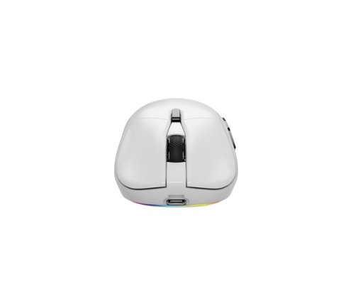 Savio RIFT WHITE gaming mouse RGB Dual Mode ratón Juego mano derecha Bluetooth + USB Type-C Óptico 10000 DPI