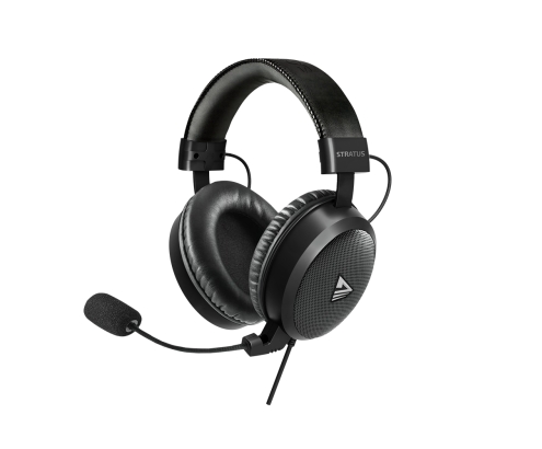 Savio Stratus Auriculares Alámbrico gancho de oreja Juego Negro