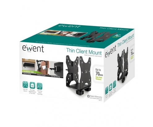 SOPORTE EWENT EW1517 MINI PC MESA NEGRO EW1517