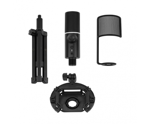 Streamplify Ring Light Microfono MIC RGB USB-A Negro + tripode incluido
