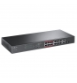 SWITCH TP-LINK TL-SL1218MP 16PTOS 10/100 2 PTOS GIGABIT POE NEGRO TL-SL1218MP