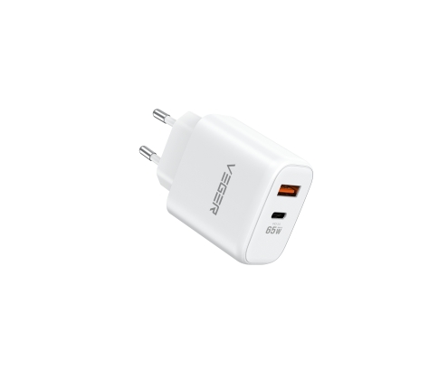 VEGER 65W1A1C cargador de dispositivo móvil Ordenador portátil, Teléfono móvil, Netbook, Portátil, PDA, Universal Blanco USB Carga rápida Interi