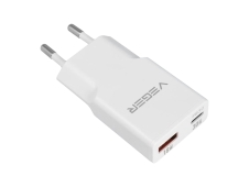 Veger VG-30W1A1C Cargador USB QC3.0 / PD3.0 USB-A y USB-C