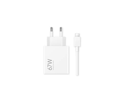 XIAOMI CARGADOR 67W BLANCO CON CABLE USB C 1M